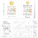 Baby's First ABC Book Baby Shower Activity, Boho Sun Baby Shower Guest Book Alternative with Alphabet Coloring Pages, Educational Keepsake & Activities, Sunshine Baby Shower Games Craft Kit