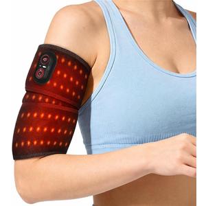 Cordless Elbow Heating Pad with Red Light, Arm Heating Pad, Heating Pad for Arm and Elbow Pain Relief, Elbow Heating Pad for Tendonitis and Tennis Elbow, 3 Heat Levels, Black