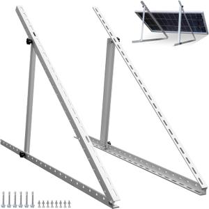 ECO-WORTHY Upgraded 45in Solar Panel Mount Brackets, with Foldable Tilt Legs, Suitable for 1-2pcs 100 200 300 400 Watt Solar Panels Adjustable Mounting Brackets Kits for RV, Roof, Boat, and Off-Grid