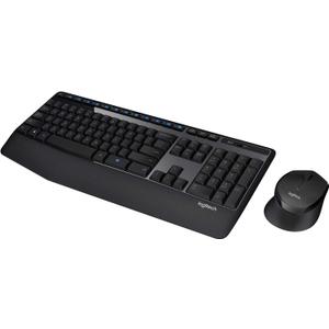 Logitech MK345 Wireless Keyboard and Mouse Combo with Palm Rest, 2.4 GHz USB Receiver, Compatible with PC, Laptop, Black