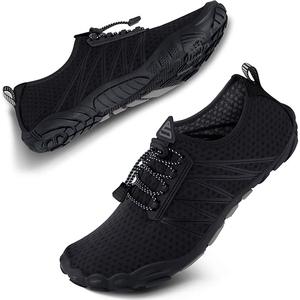 SEEKWAY Water Shoes Men Women Adult Quick-Dry Aqua Sock Barefoot for Beach Swim River Pool Lake Hiking Kayaking Surfing, 1b-406 Black, 41