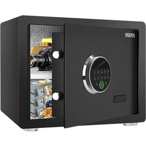 HSDYS Biometric Fingerprint Safe - 1.2 Cubic Feet, Home Safe Box with Digital Keypad, Steel Lock Box for Home, Office and Hotel HSDYS Biometric Fingerprint Safe - 1.2 Cubic Feet, Home Safe Box with Digital Keypad, Steel Lock Box for Home, Office and Hotel
