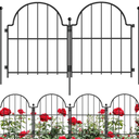 Garden Fence, 17 in(H) x 21 ft(L) Arched Rustproof Metal No Dig Fence Garden Fence Border, Ground Stake Animal Barrier Fence for Rabbit Dog, Outdoor Landscape Decor for Yard & Patio,19 Pack