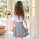 Toddler Girl Skirts with Shorts and Pockets Athletic Shorts Skirts for Girl A Line Scalloped Tennis Skater Skorts (Pink)