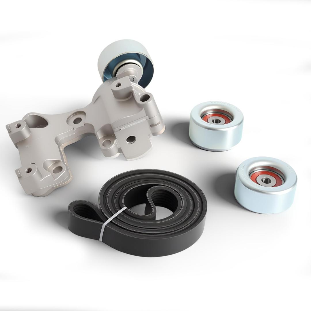 Drive Belt Tensioner and Idler Pulley Serpentine Belt Kit Compatible with Lexus IS250 ES350 Rx350 for Toyota Avalon Rav4 Sienna Camry Highlander Venza 3.5L V6 Replace 89374 7PK1550 1662031021
