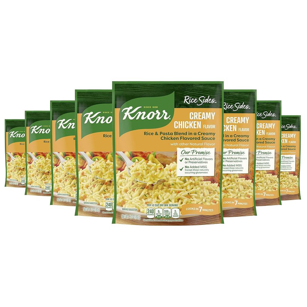 Knorr Rice Side Dish, Creamy Chicken, 5.7 oz (8-Count) (EXP 02/09/27)