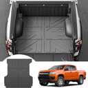 Truck Bed Mat for 2015-2022 Chevy Colorado/GMC Canyon 5FT Bed Liner All Weather Protection TPE Bed Cargo Mat Rear Trunk Mat for 15-22 Chevrolet Colorado/GMC Canyon Pickup Accessories