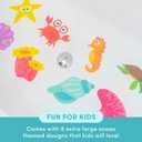 Glo Pals Glow-in-The-Dark Grips Bathtub Stickers for Kids  8 Extra Large Non-Slip Bath Stickers & Fun Anti-Slip Tub Decals  Textured Bath Grips for Kids Bathroom Safety - Guppy