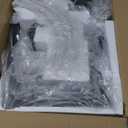 4-Light Modern Black Chandelier, 18" Geometric Dining Room Light Fixtures Over Table, Industrial Metal Linen Drum Chandelier Hanging Light Fixture for Kitchen Bedroom Living Room Foyer Entryway