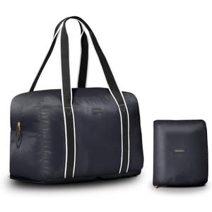 Foldable Duffle Bag for Travel | Lightweight, Water-Resistant, Multifunctional Carry On Bag | Sustainable and Durable Nylon