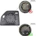 Replacement Passenger Right Side Door Towing Mirror Main Big Glass Flat Heated with Back Plate and BLIS for Ford F-150 F 250 F-350 F-450 F-550 from 2015 to 2024