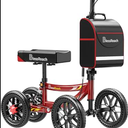 Aojin Knee Scooter for Adults for Foot Injuries, Storage Bag, 8'' Wheels | 300lbs Foldable Leg Knee Scooter, Dual Brake, Adjustable Height, 13" Cozy Knee Pad, Crutch Alternative for Ankle Recovery