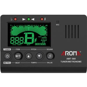 Aroma 3 in 1 Digital Metronome Tuner for All Instruments - Guitar, Piano, Violin, Bass, Ukulele, Trumpet, Flute, Clarinet - Accurate Chromatic Tuner, Metronome, Tone Generator, Easy Operation