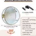 19.7in Rotating Round Window, 360° Obscure Glass Porthole