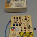 Busy Board,Montessori Toys for 1-3 Year Old Boys & Girls,Travel Educational Learning Activities for Toddlers,Sensory Toy for Kids with Autism (Busy Board v5)