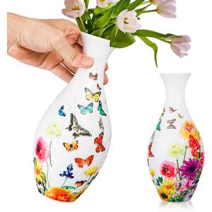 3D Puzzles Vase for Lego Flowers and Real Flower Unique Arts Crafts Gifts for Women Adults, Puzzle Planter Made by 160 Curved Plastic Pieces House Warming Gift for Christmas, Mother's Day, Home Deco