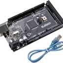 ELEGOO MEGA R3 Board ATmega 2560 + USB Cable Compatible with Arduino IDE Projects RoHS Compliant (Black)