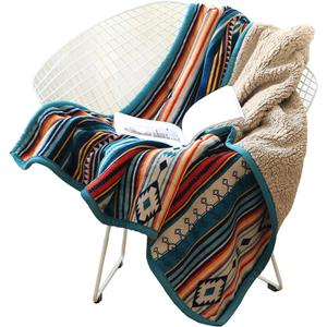 UKELER Fleece Bed Throws 50 x 60 Inch Boho Warm Soft Fluffy Bohemian Throw Blanket for Couch Sofa Office Camping Travel