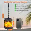 KOOPER 6 Pack Solar Lanterns Outdoor Waterproof, Upgraded Flickering Flame Modes + Constant Modes Hanging Solar Lantern Lights for Outside, Lanterns Decorative Outdoor for Garden Table Yard Tree Decor