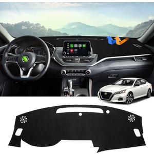 Autorder Dashboard Cover Mat for Nissan Altima 2019-2025 2026 Accessories Dash Cover Flannel Dash Mat Sunshade Glare UV Rays Protector