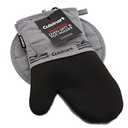 Cuisinart Oven Mitt & Potholder Set w/Neoprene for Easy Gripping, Heat Resistant up to 260 degrees C, Grey