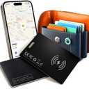 Ultra-Thin Wallet Tracker Card 0.07in 1 Pack Apple MFi Certified - Credit Card Size Tracker Tag Works with Apple Find My IP68 Waterproof Rechargeable Item Locator for Keys, Bags, Passport (iOS Only)