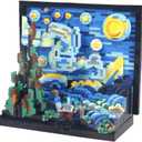 SAMYBLOCKS 2000+PCS Creative DIY Starry Night Micro mini Building Blocks,3D Painting Frame Wall Art Decoration Collection Construction,Best Present for 14+ Boys Girls or Adults