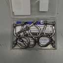 SHONAN 1/4" Small Bow Shackles, Marine Grade D Ring Shackle, 6 Pcs Stainless Steel Shackles Screw Shackles for Chain or Strap, 480 Lbs Capacity