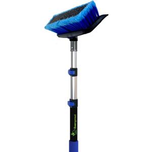 EVERSPROUT 1.5-to-3 Foot Scrub Brush | Built-in Rubber Bumper | Lightweight Extension Pole Handle | Soft Bristles wash Car, RV, Boat, Solar Panel, Deck | Shower Brush for Cleaning | Floor Brush