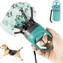 1Pc Portable Dog Poop Scooper with Bag Dispenser - Durable Plastic, Teal, Claw Design for Efficient Waste Pickup, Includes Leak-Proof Bags, Ideal for Outdoor Use