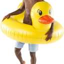 BigMouth Inc. Giant Duck Pool Float, Over 4' Wide, Inflatable Floatie Tube, Blow Up Swim Ring, Outdoor Summer Pool Party Water Toy