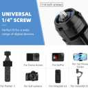 HeiyRC Mini Vlog Tripod for DJI Pocket 3 OM Osmo Mobile 7P 6, for GoPro 13 Max Hero, for Insta360 X5 X3 X4, for DJI Action 5 Pro Smooth Hohem Feiyu DSLR Camera Desktop Tabletop Stand Grip Accessories