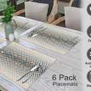 Ruvanti Placemats 100% Cotton 13x19 Inch, Dining Table Placemats Set of 6, Modern Place Mats for Dining Table Decor, Kitchen & Table Linens, Coffee Mat for Christmas Dinners - Faded