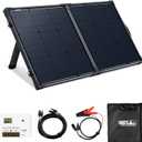 HQST 100 Watt 12 Volt 9BB Cell Portable Solar Panel Suitcase w/ 30 Amp PWM Charge Controller for Solar Generator, Power Station, Battery Charging, RV, Camping, Off-Grid