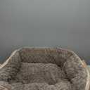 JOEJOY Rectangle Dog Bed for Large Medium Small Dogs Machine Washable Sleeping Dog Sofa Bed Non-Slip Bottom Breathable Soft Puppy Bed Durable Orthopedic Calming Pet Cuddler, Multiple Size, Beige, M(25"x 21"x 8")