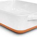 Mora 9x13in Porcelain Baking Dish - Oven to Table, Freezer Safe (9x13 in Pan, Vanilla White)