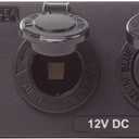 Blue Sea Systems 4363 Water-Resistant Accessory Panels, 15A Circuit Breaker, 12V Socket, 2.1A Dual USB Charger