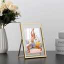 YiPinYin 4x6'' Gold Floating Frame Set of 2, For Photo Sizes (2x3'', 3.5x 5''), Plated Metal Frames for Tabletop/Shelf Display, Wedding, Christmas,Birthady, Home or Office Decoration Frames Silver.