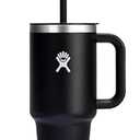 Hydro Flask 32 Oz Travel Tumbler with Handle, Lid and Straw - Insulated Stainless Steel in Black