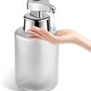 Automatic Soap Dispenser Liquid Bathroom: Rechargeable Touchless 3 Level Adjustable Auto Smart Electric Plastic White Soap Dispenser - Kitchen - Hand Dish Lotion Couple