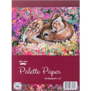 2 x Mr. Pen- Disposable Paint Palette Paper Paint Pad, 9"x12", 40 Sheets, Acrylic Paint Paper, Suitable for Watercolor, Gouache, Acrylic and Oil Paints, Tear-Off Palette Sheets for Painting