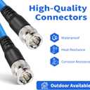 Superbat 3G/6G/12G SDI Cable 1ft BNC Jumper Belden 1694A Cable,Supports HD-SDI/3G-SDI/4K/8K Video,for Cameras Converter,Precision SDI Cord (1Pcs)
