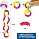 24PCS Quiet Twisty Fidget Toys Squeeze, Twist, and Spin Multicolored Sensory Toys for Kids and Adults, Stress Relief Toys & Educational Tools for Classroom,Alternative Gifts (Random Color)