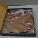 Farmhouse Oak 12" Lazy Susan Turntable Organizer for Cabinet, Round Wooden Lazy Susan Organization and Storage for Dining Table, Pantry, Kitchen, Countertop, Cupboard, Home Decor, Walnut Wood