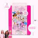 Barbie D.I.Y. Magnetic Play Set, 75 Pieces, 3 Magnetic Dolls, Crafts for Kids Ages 4-8, 4 Year Old Girl Birthday Gifts, Girl Toys, Cute Travel Toy, Fun Airplane Activities, Pretend Play for Girls