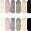 TIESOME 6 Pairs No Show Socks for Women, Invisible Liner Non Slip & Low Cut Footies for Flats Summer Breathable Cotton Liner Socks