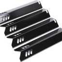 Uniflasy 15 Inch Grill Heat Plate Shield, Burner Cover, Flame Tamer for Dyna-glo DGF510SSP, DGF510SSP-D, Backyard GBC1460W, GBC1461W, BY12-084-029-98, Uniflame GBC1059WB Grills, Porcelain Steel 4PK