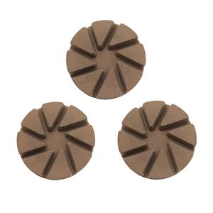Hybrid Diamond Ceramic Polishing Pucks, Aggressive Concrete Terrazzo Floor Hook n Loop Grinding Pads, 3 Inch Long Using Life Transitional Discs,30# 3 PCS