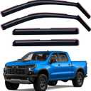 in-Channel Window Visors Rain Guards for 2019-2026 Chevy Silverado/GMC Sierra 1500 Crew Cab, Window Vent Wind Shades Deflectors