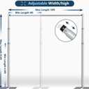 SLOW DOLPHIN 10x 8.6ft Pipe and Drap Backdrop Stand Kit,Heavy Duty Adjustable Frame Backdrop Stand for Event, Birthday Party, displays and Wedding Decoration